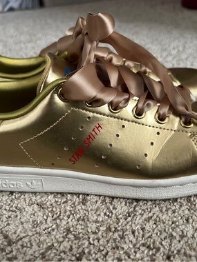 Adidas Gold Metallic Stan Smith Sneakers